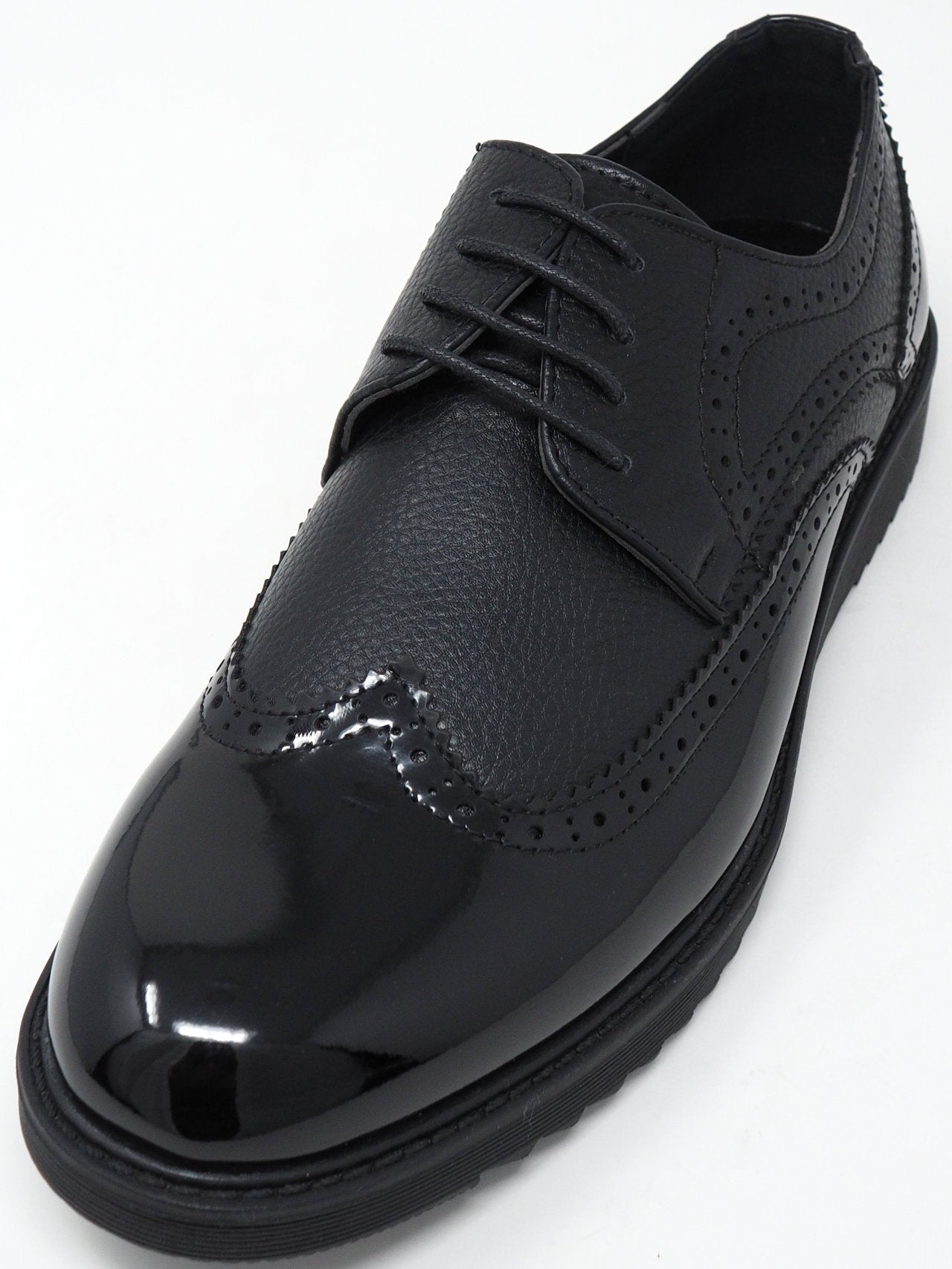 Scarpe eleganti bi-material da uomo