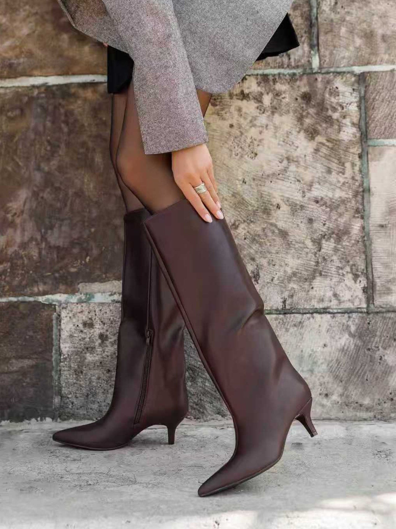 Stivali con tacchetto