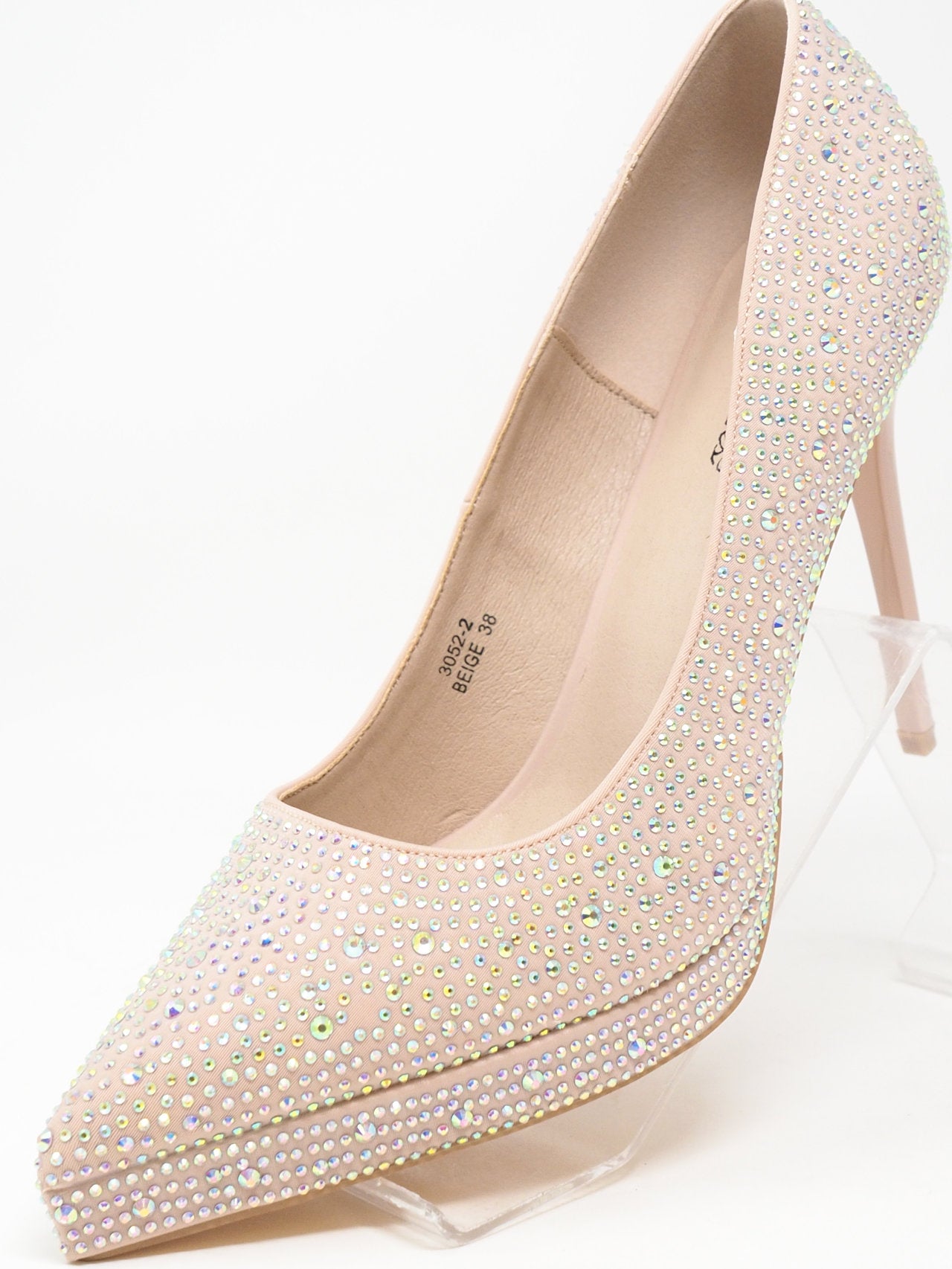 Décolleté con strass e plateau