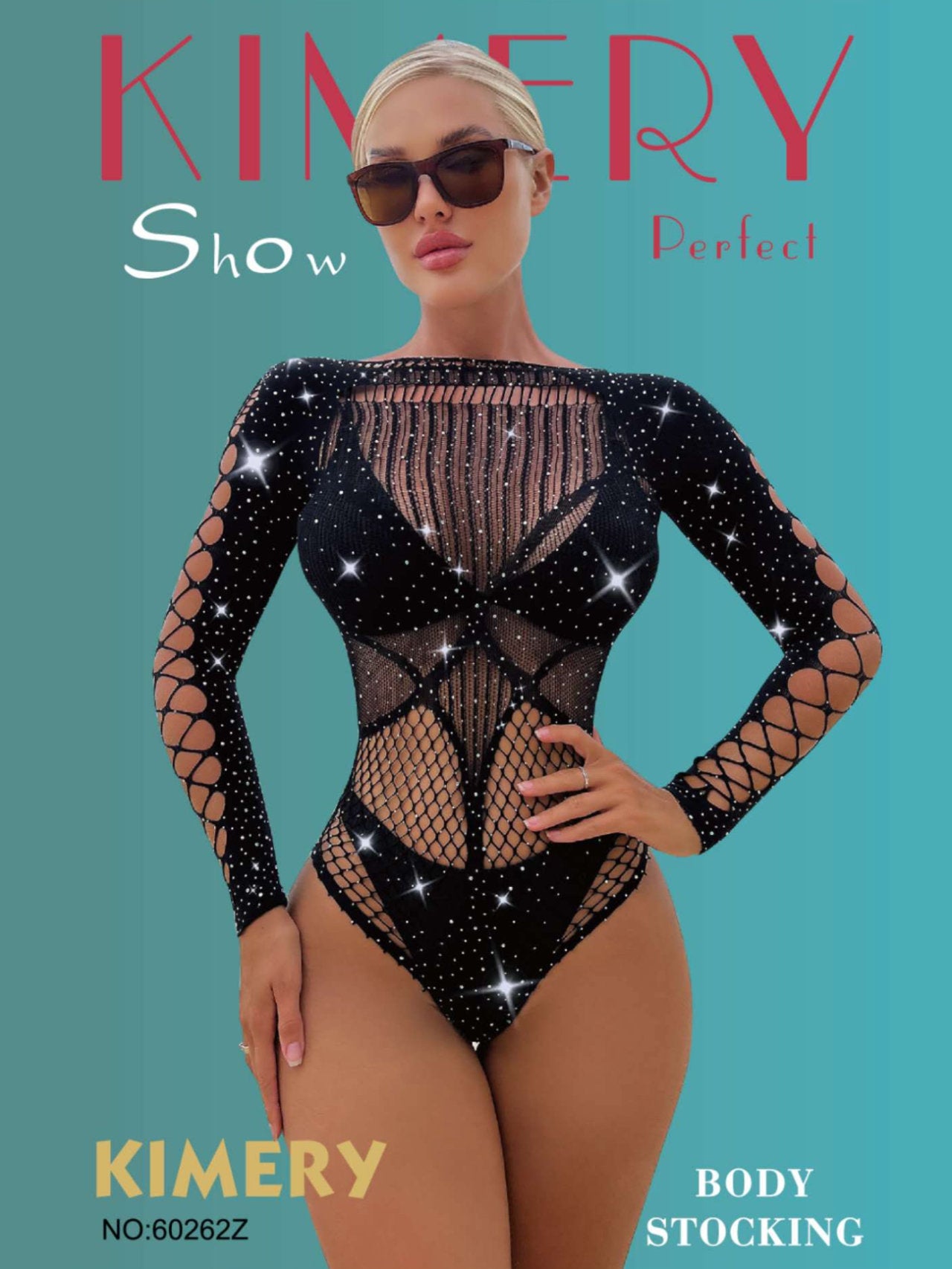 Body a rete con strass