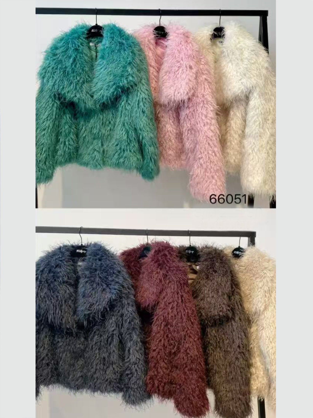 Pelliccia con pelo ondulato