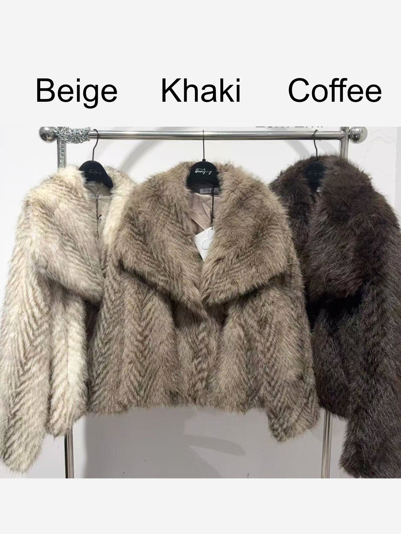 Pelliccia con motivo zig-zag