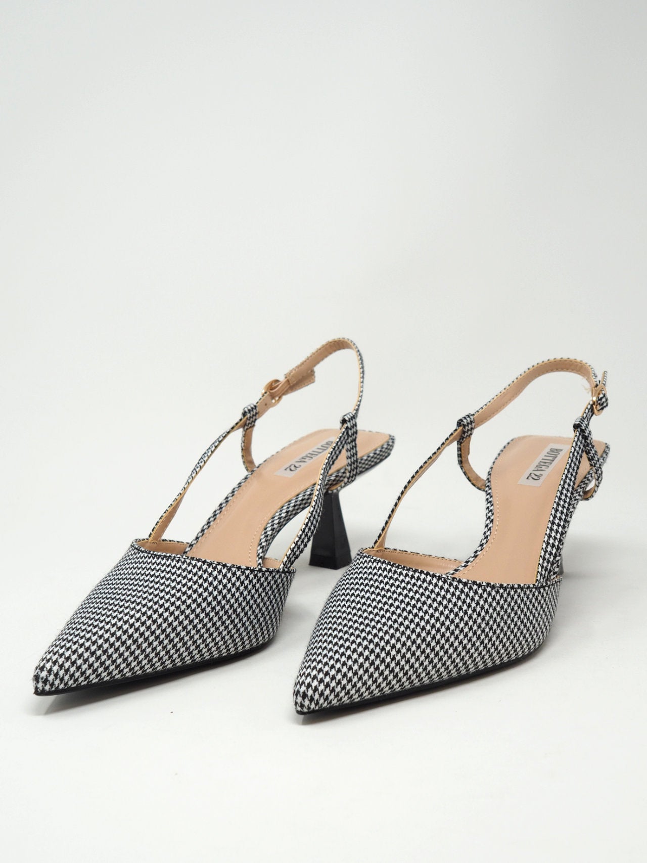 Décolleté slingback pied de poule