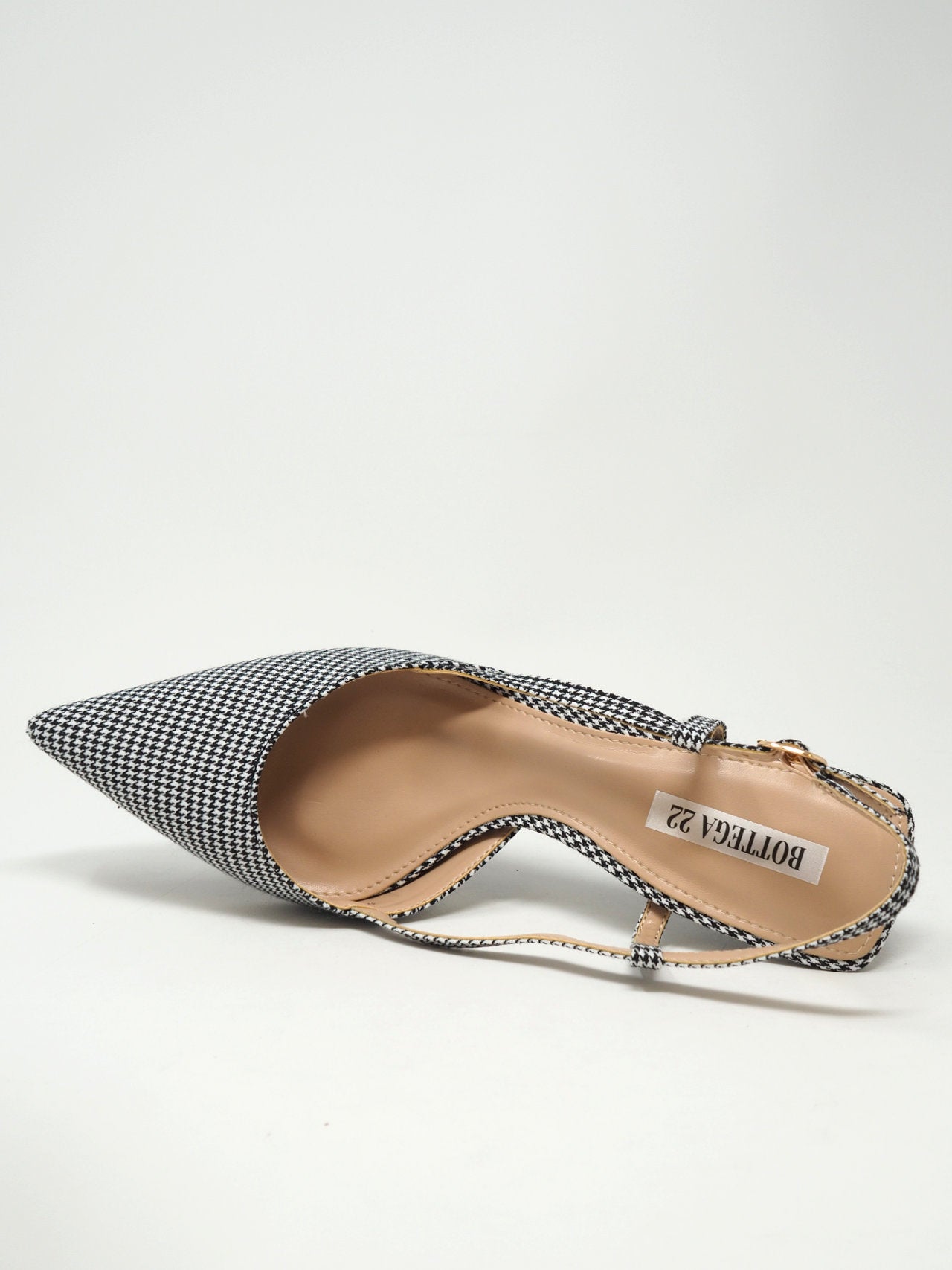 Décolleté slingback pied de poule