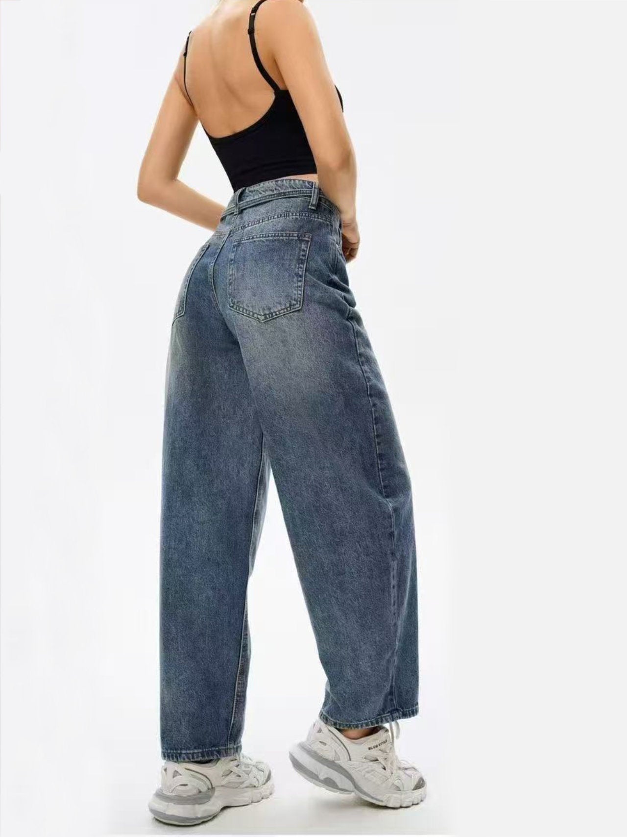 Jeans carpenter con laccio - mom fit