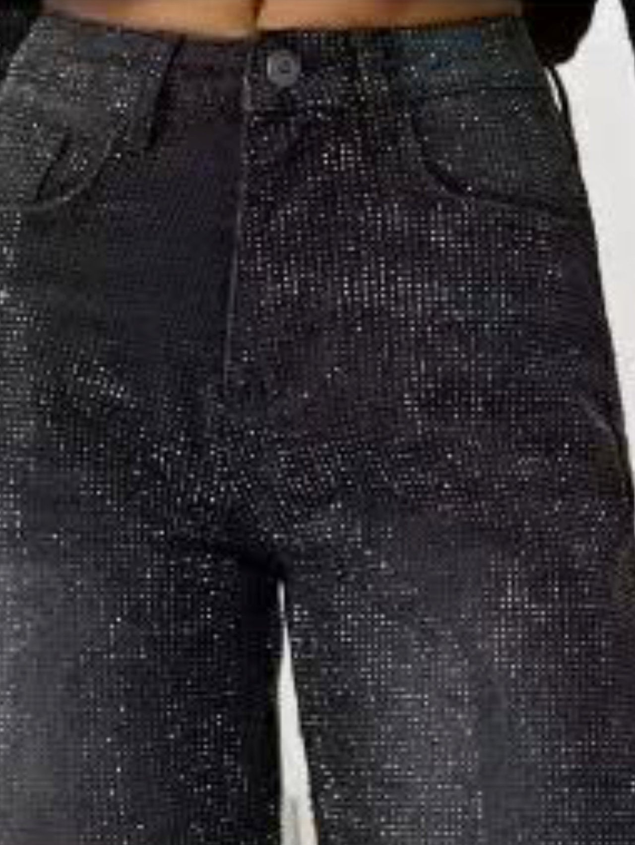 Pantaloni jeans con strass