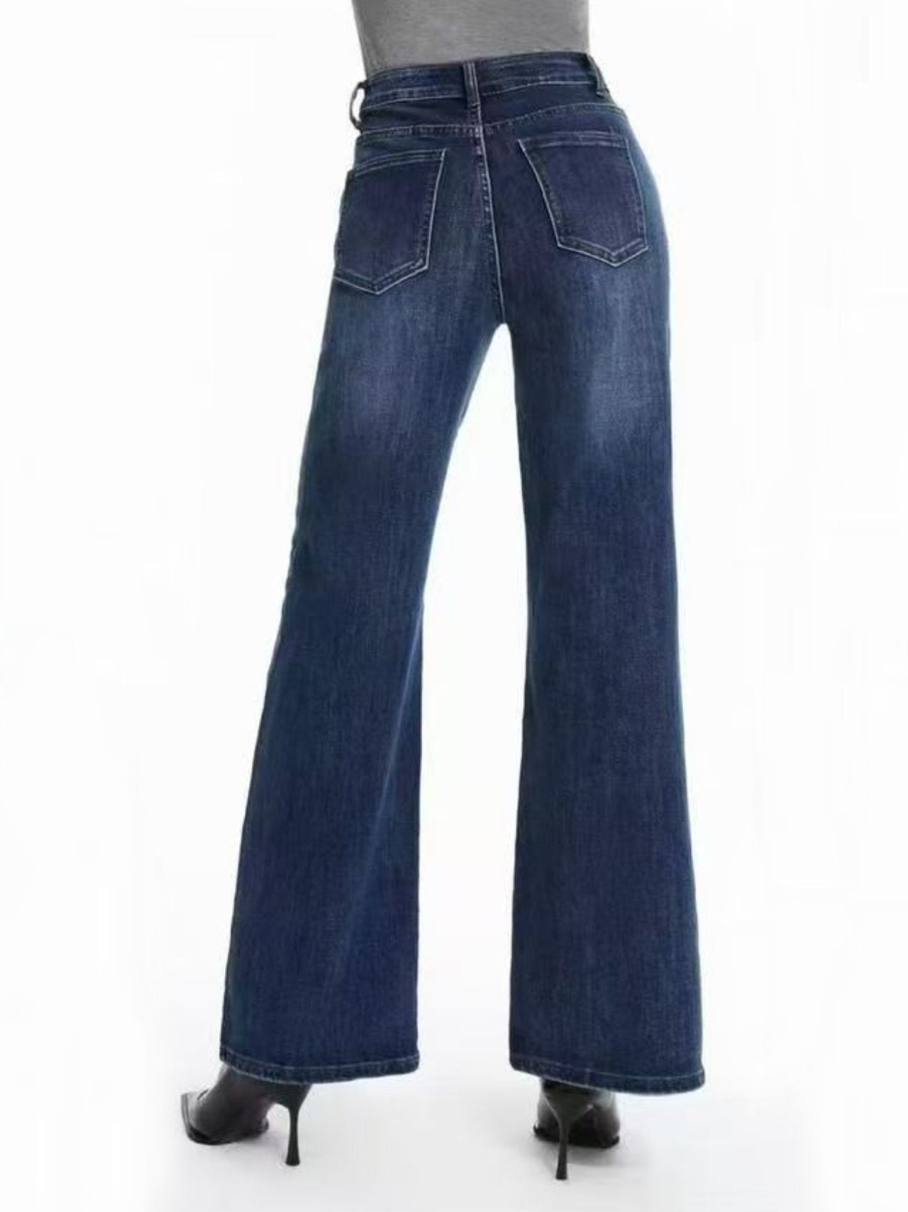 Jeans con strass colorati