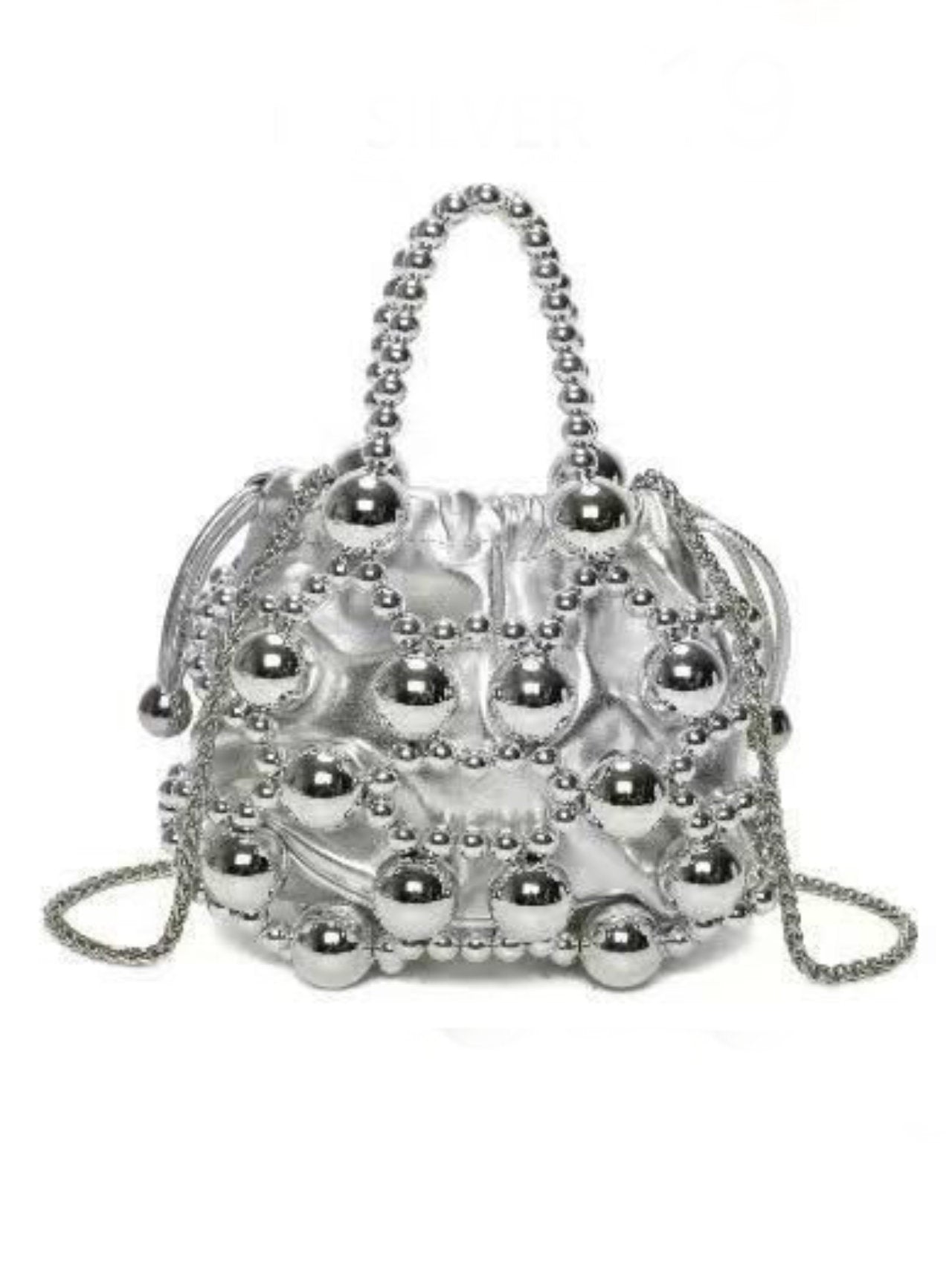 Pochette con sfere metalliche
