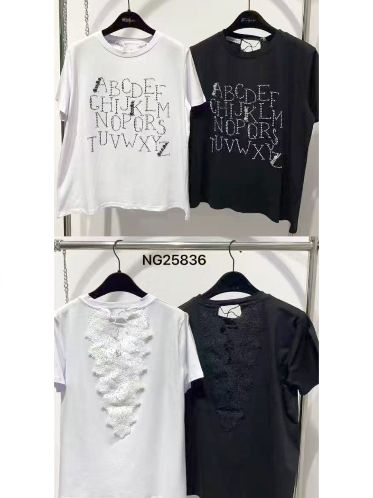 T-shirt con alfabeto
