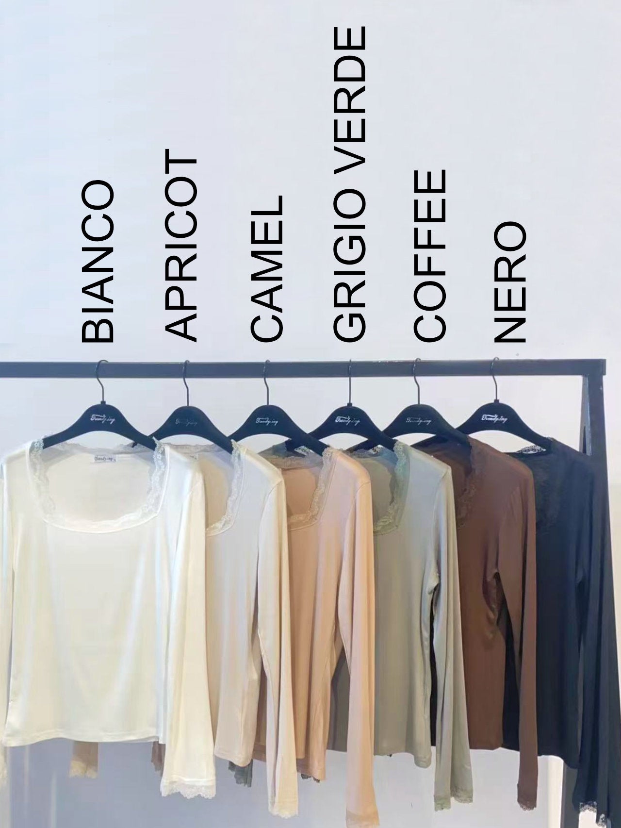 Maglia con scollo squadrato in pizzo