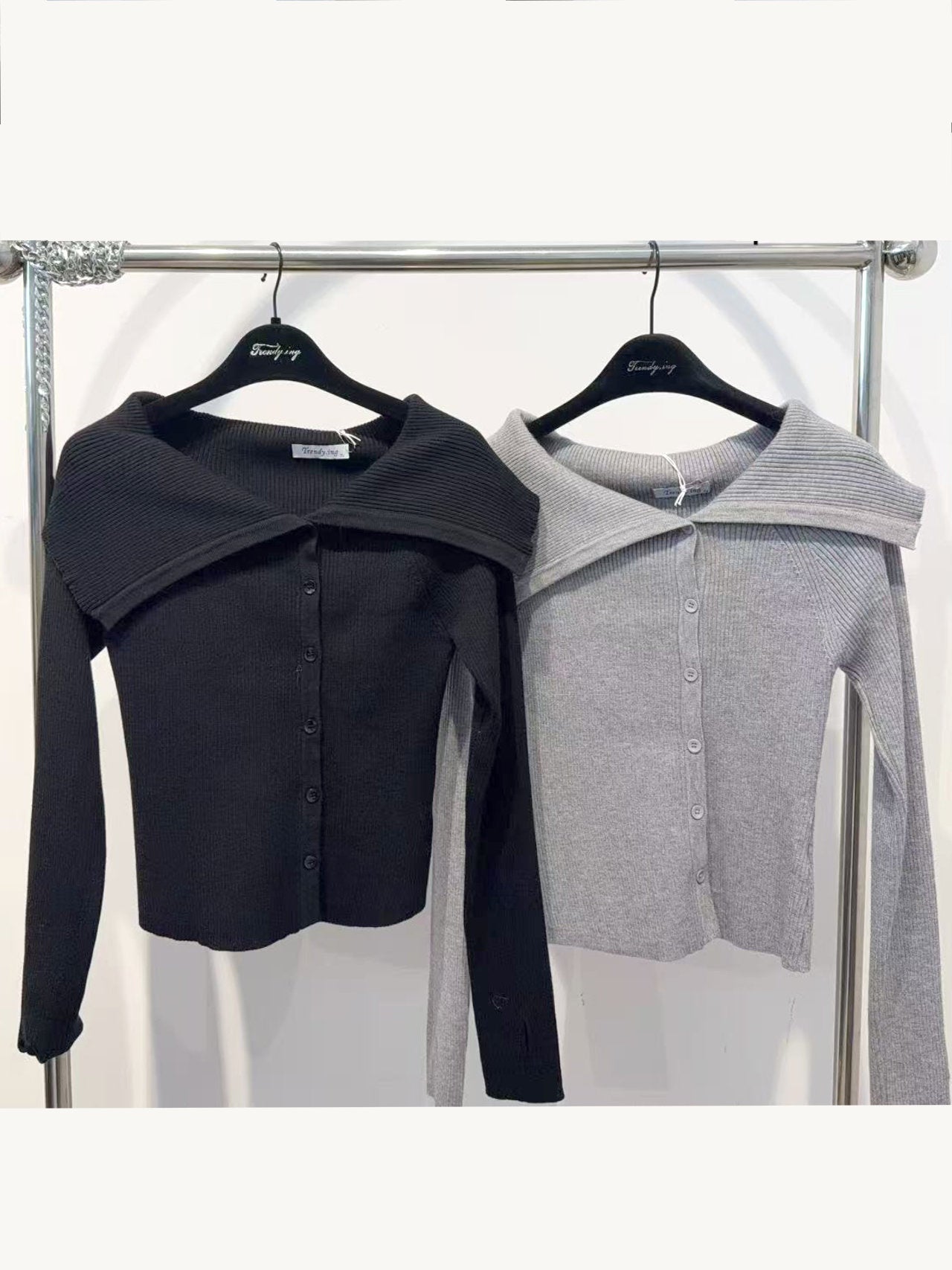 Cardigan con risvolto