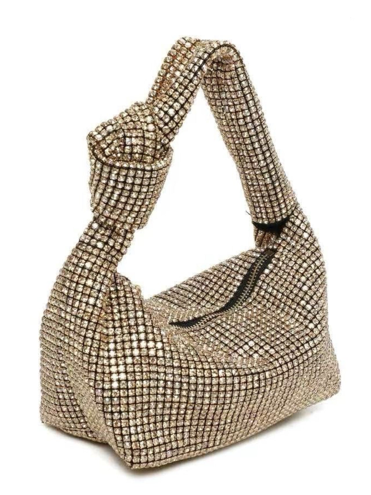 Pochette di strass con nodo