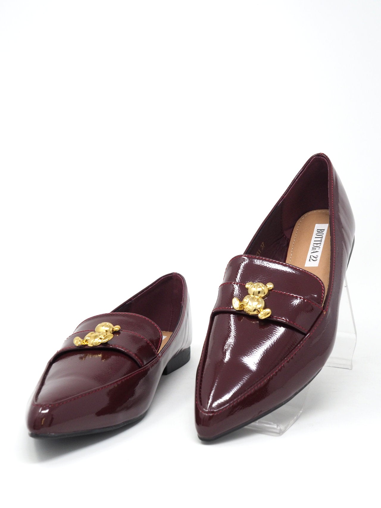 Ballerine lucide fibbia orsetto