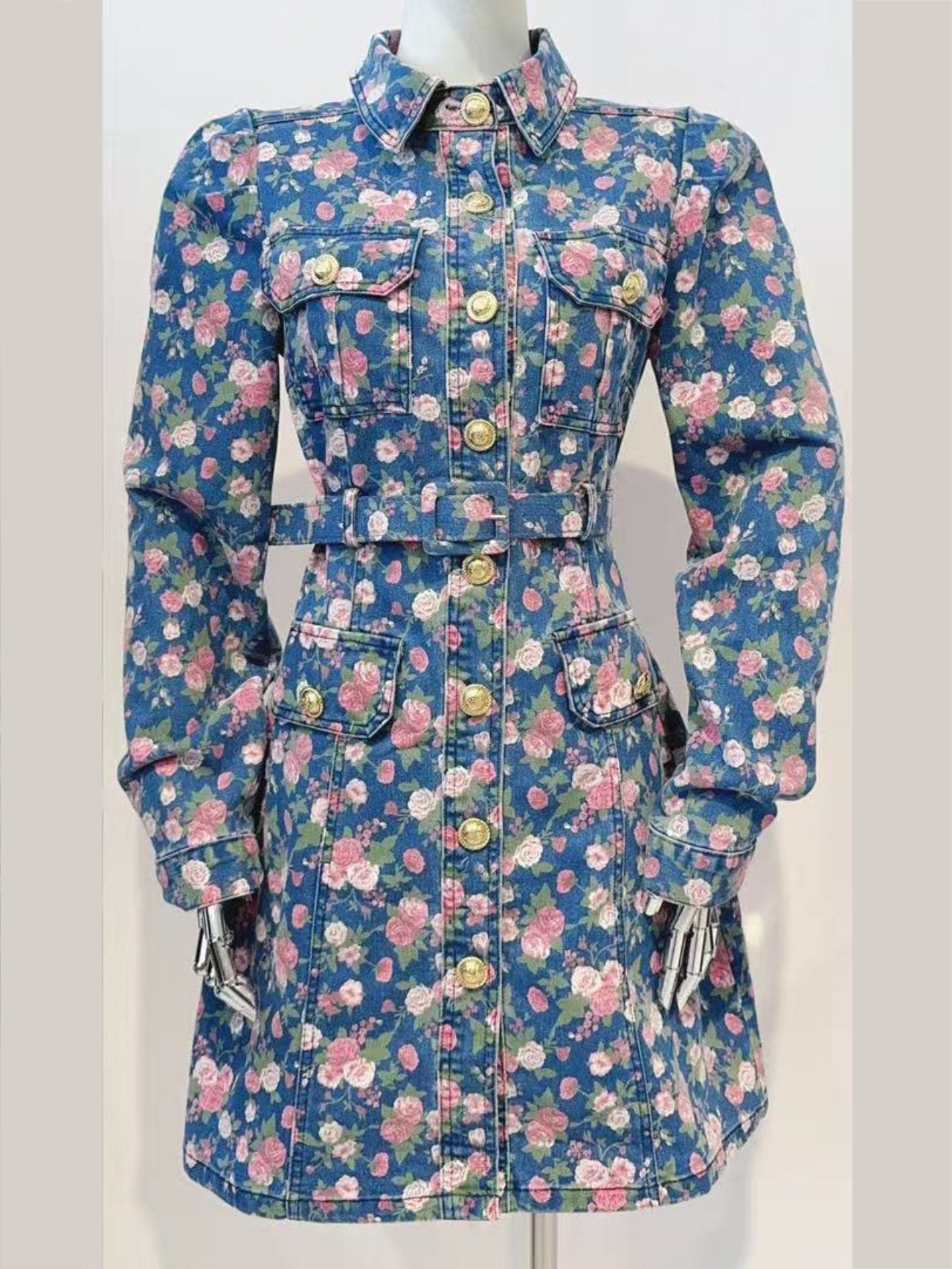 Vestitino jeans floreale