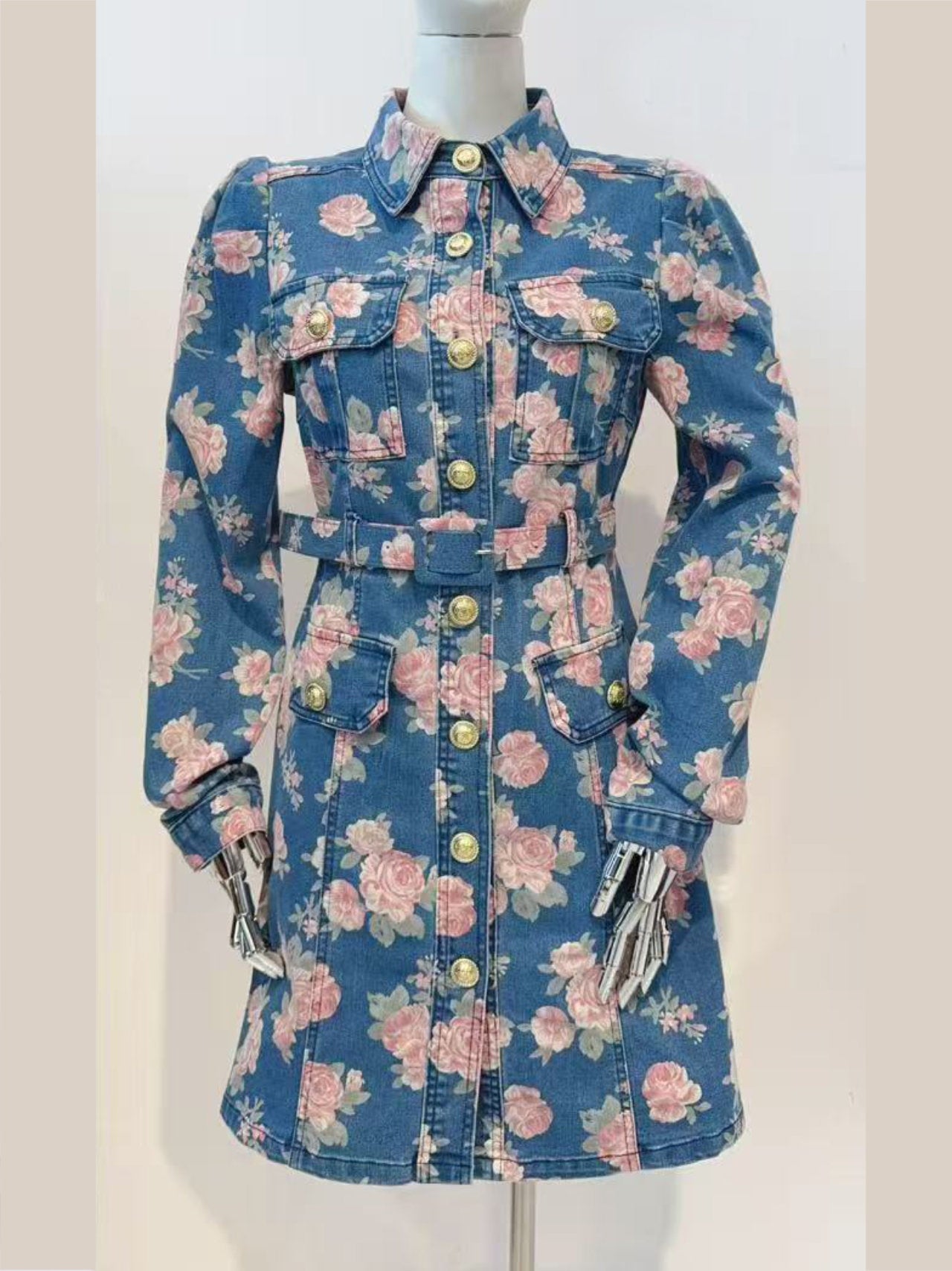 Vestitino jeans floreale