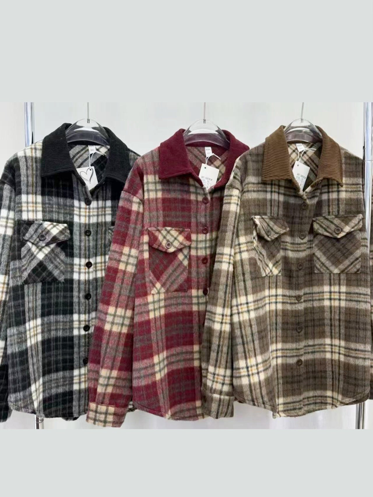 Camicia a quadri oversize