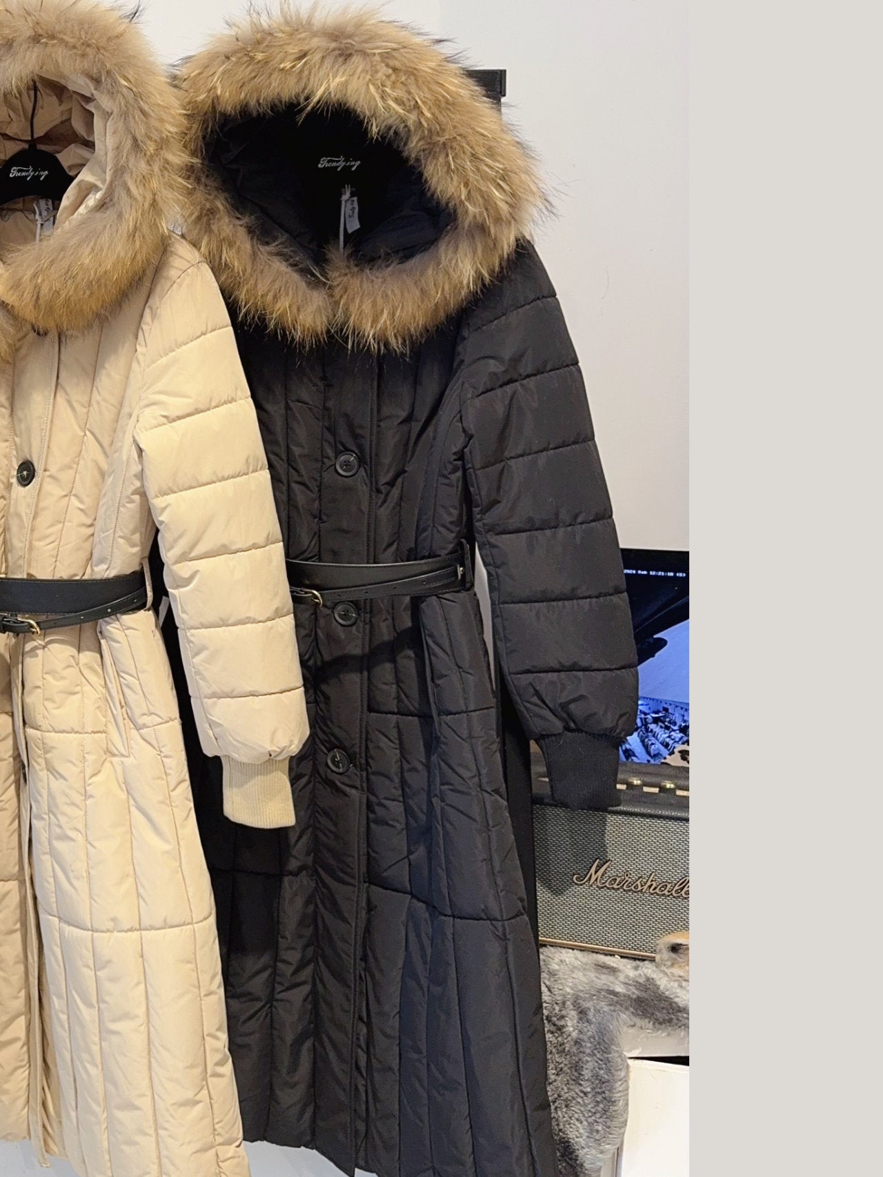 Parka con cappuccio e pelliccia