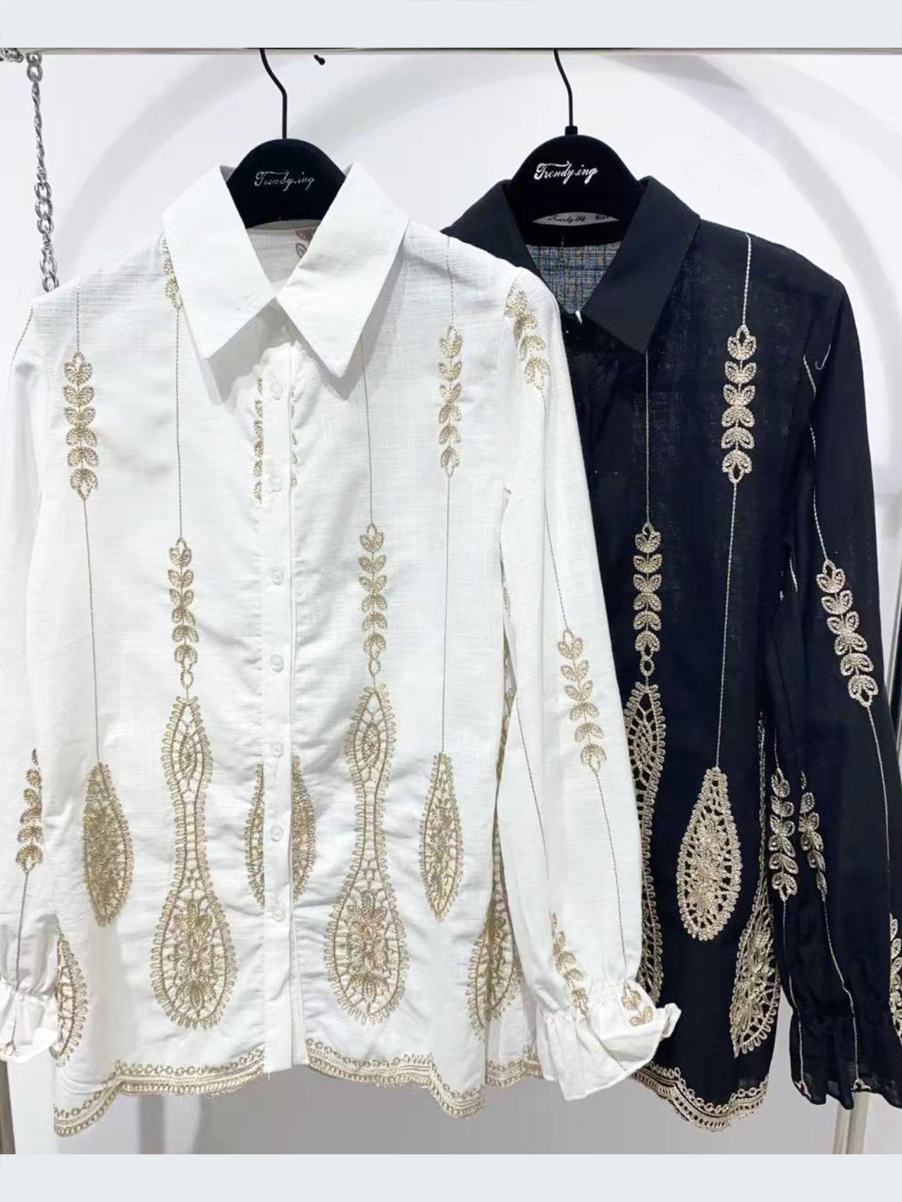 Camicia con ricami