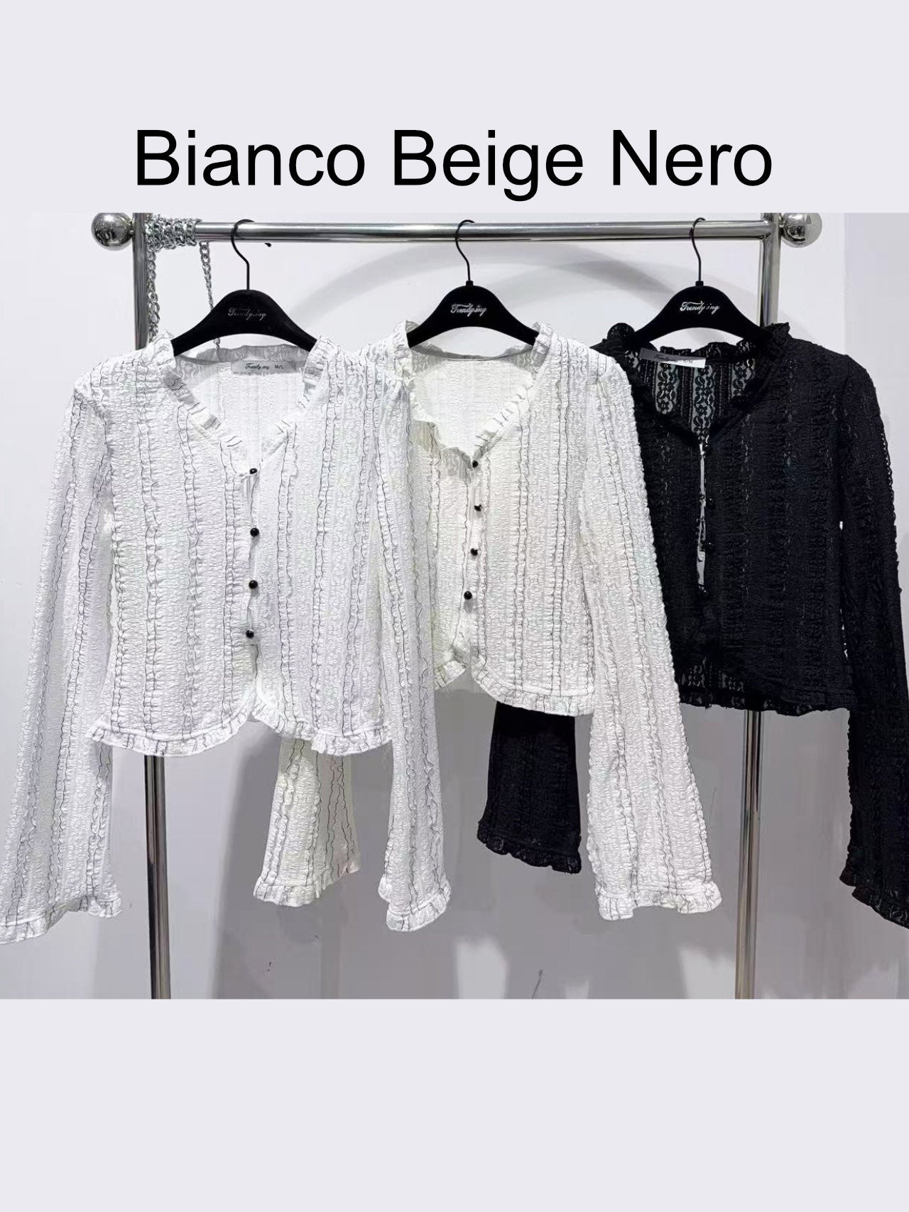 Camicetta in pizzo ondulato