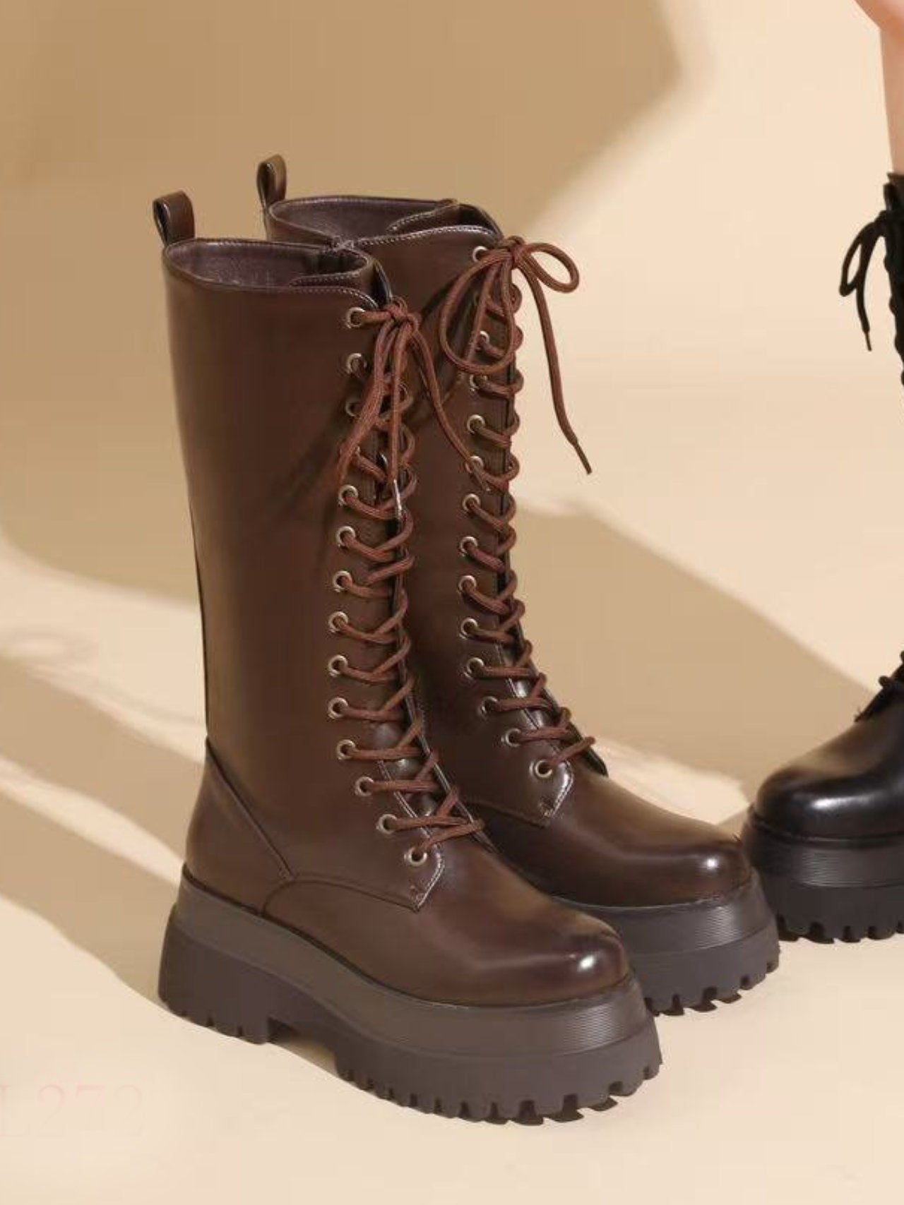 Stivali stringati doppio para