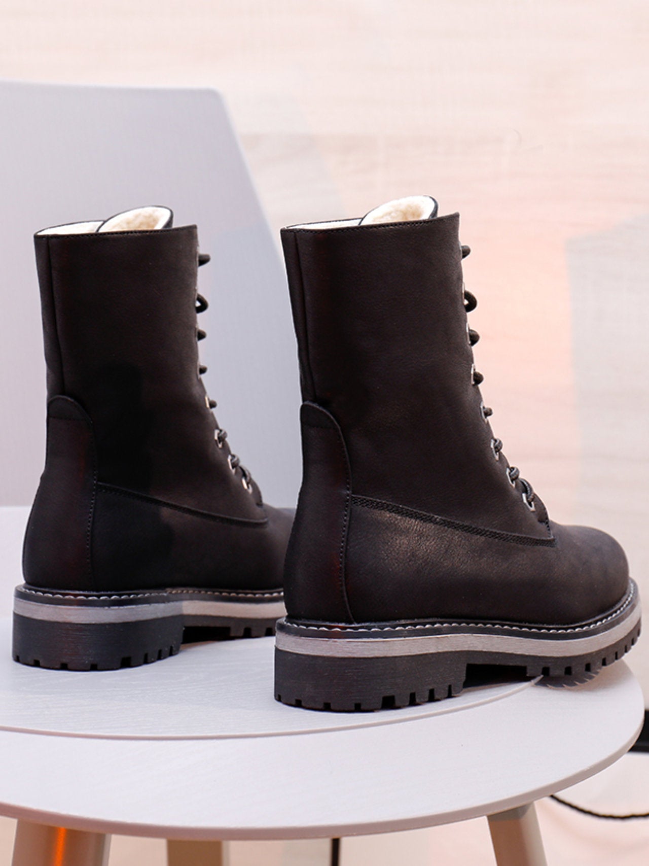 Stivali alti con pelo dentro