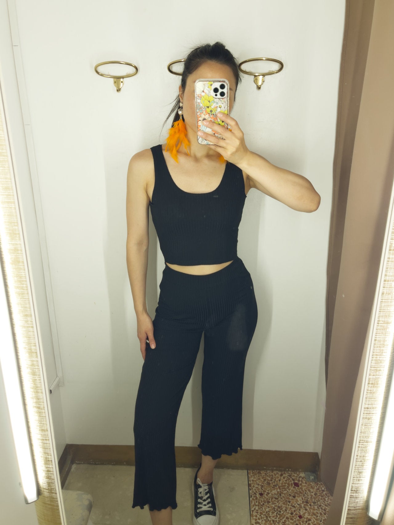 Completo top e pantalone a costine