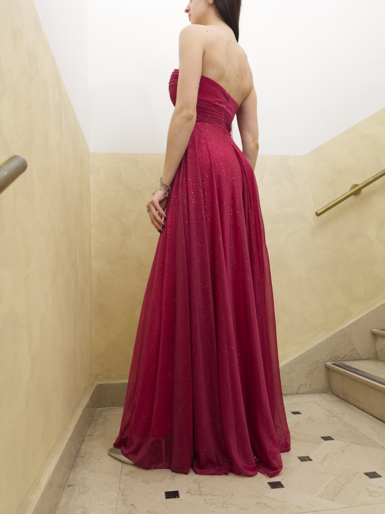 Abito a fascia con brillantini