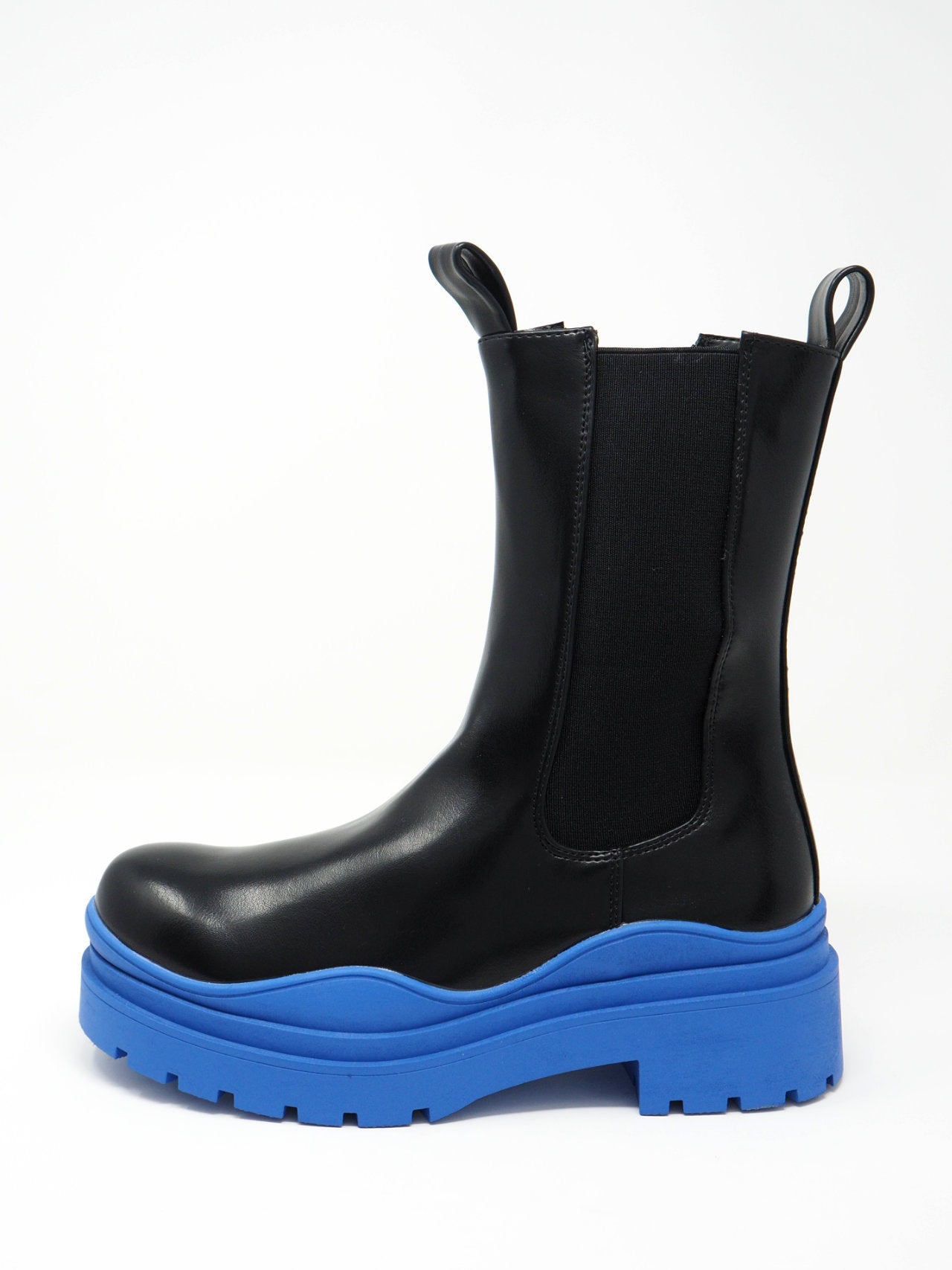 Stivaletti con para blu ed elastico ai lati – New Line