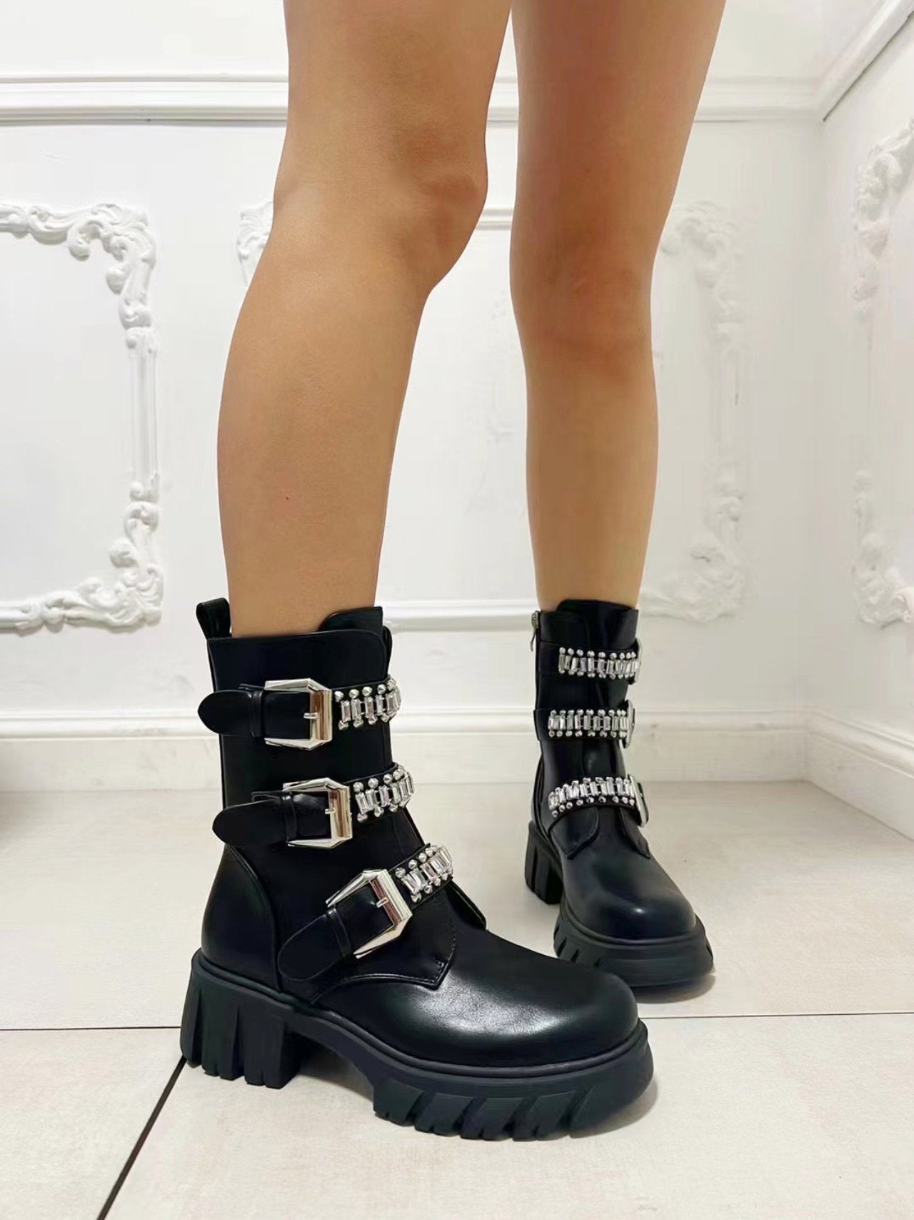 Stivaletti Anfibi Neri Anfibi Donna Con Borchie Stivaletti Neri