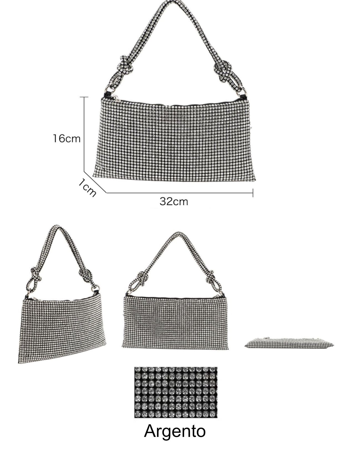 Pochette tutta strass