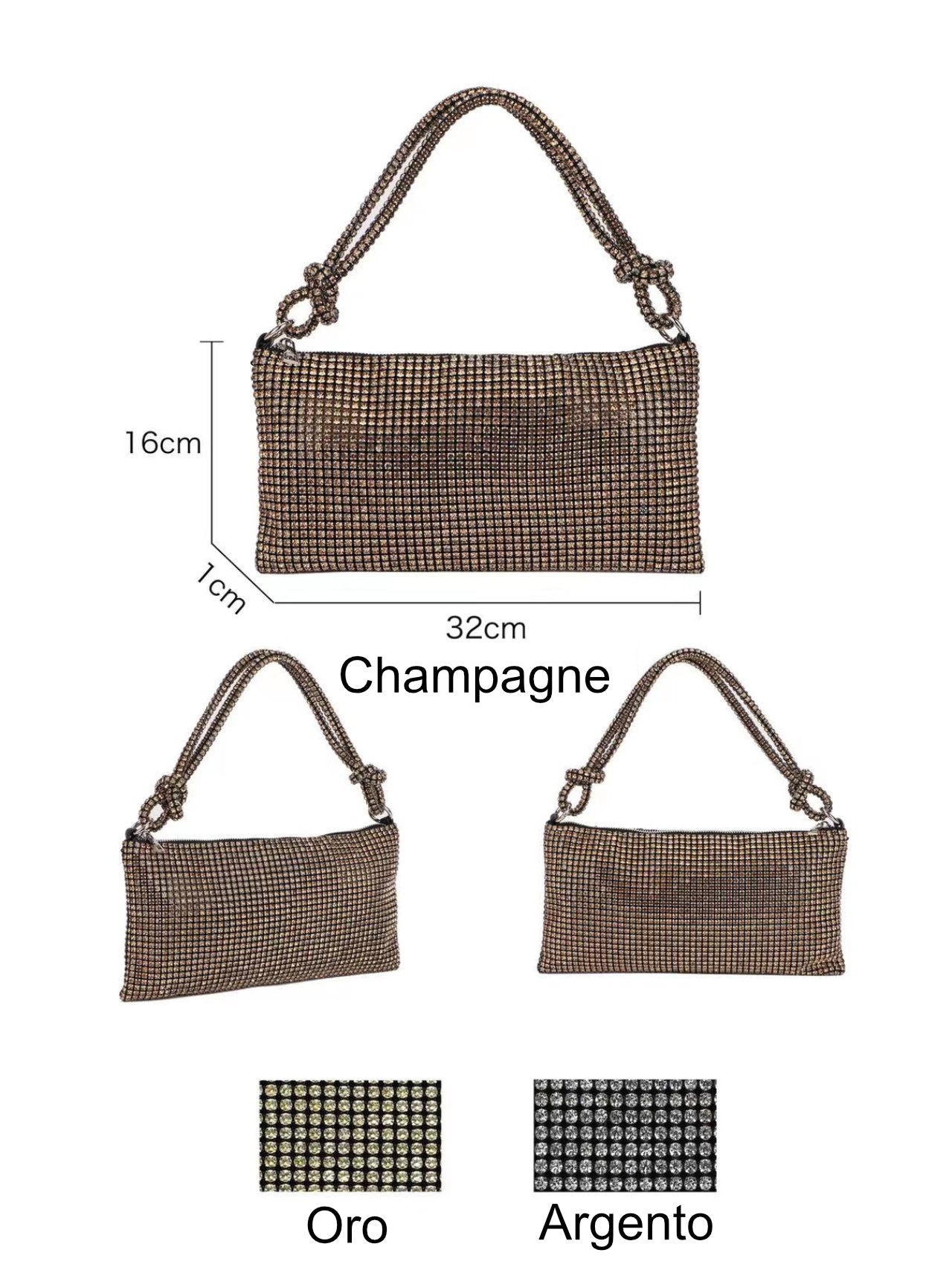 Pochette tutta strass