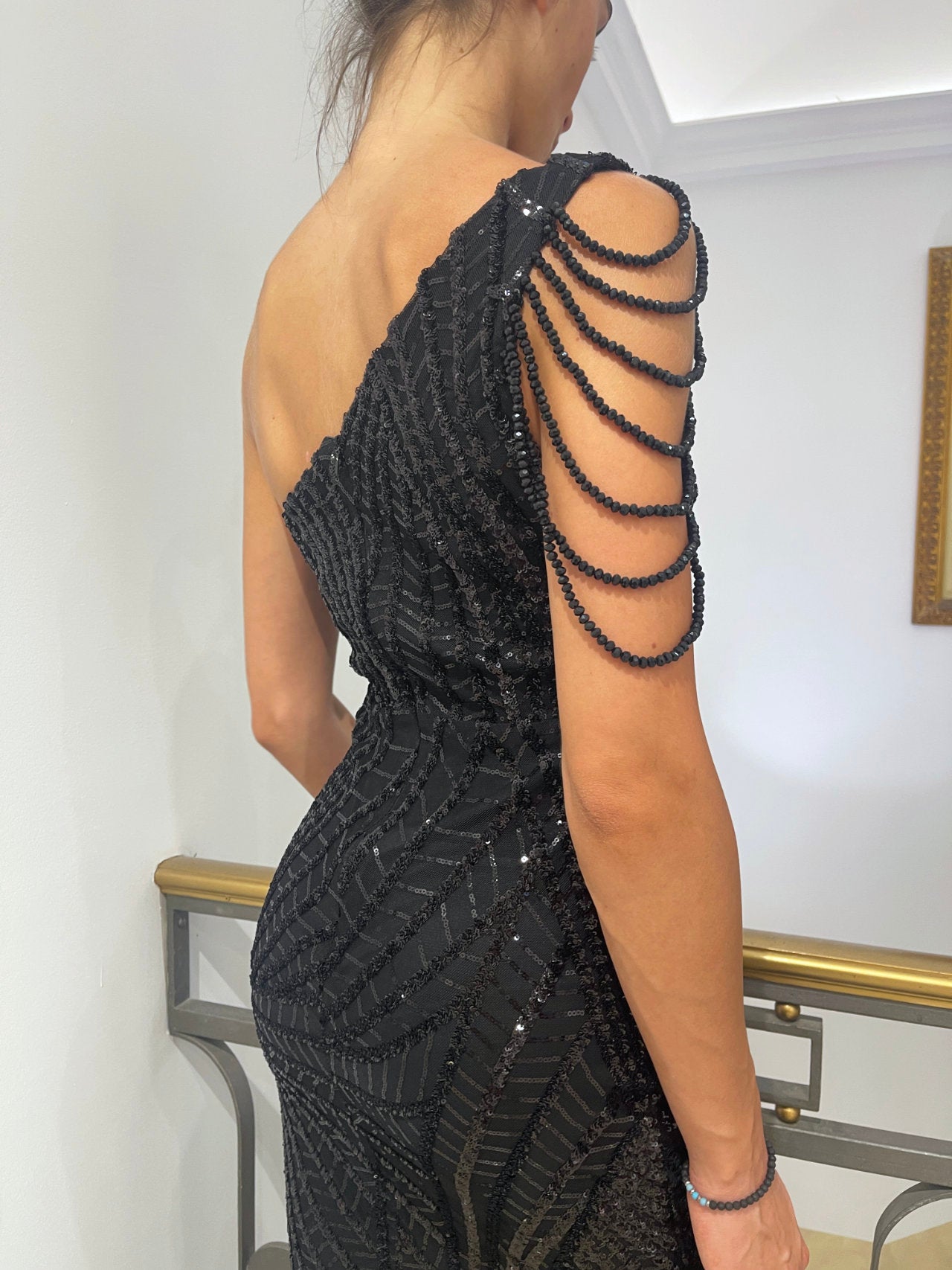 Abiti da Ballo con Paillettes Scintillanti Spalline Sottili Tulle Glitter Abiti da Ballo da Sera Formali Un Abito da Festa con Spalle Scoperte per Le Donne Yellow S Abiti da Ballo con Paillettes Scintillanti Spalline Sottili Tulle Glitter Abiti da Ballo da Sera Formali Un Abito da Festa con Spalle Scoperte per Le Donne Yellow S