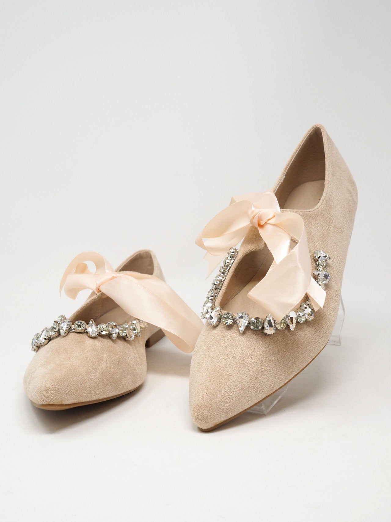 Ballerine con strass e fiocco