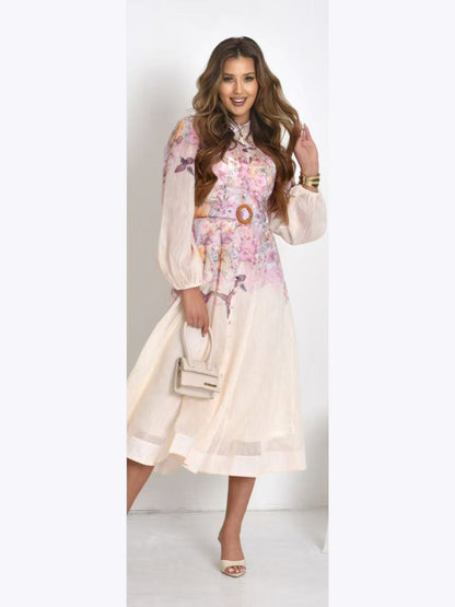 Vestito floreale a camicia