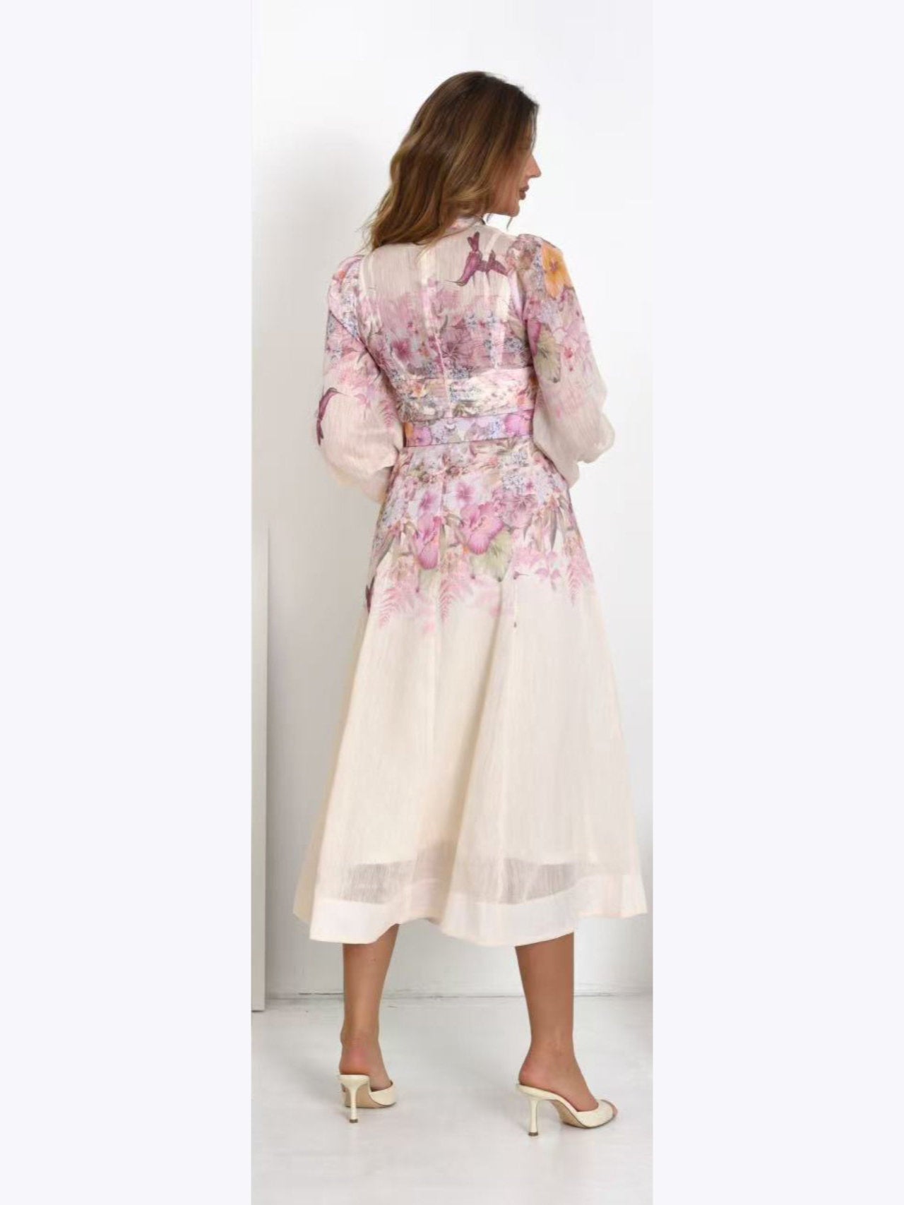 Vestito floreale a camicia