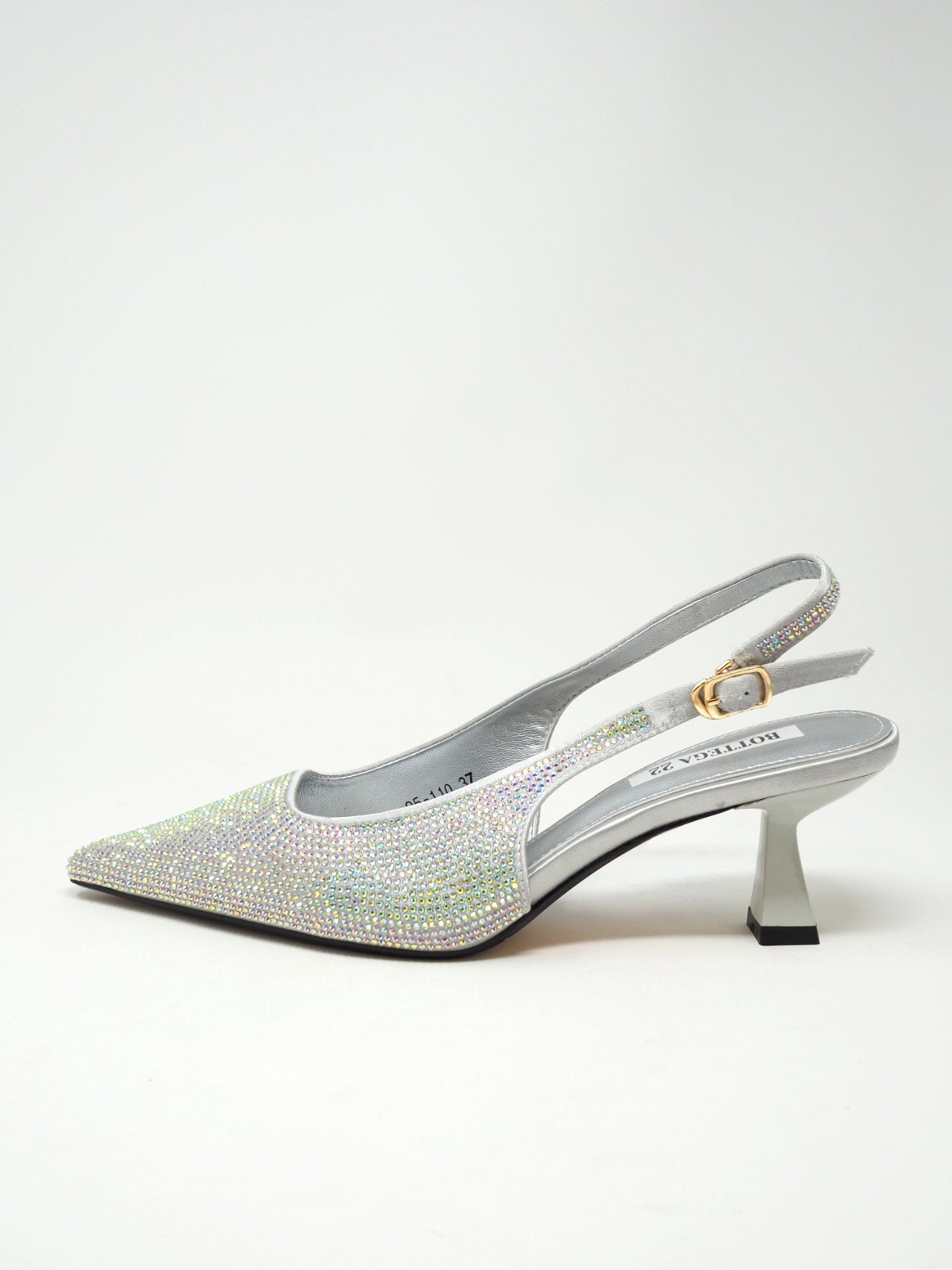 Décolleté slingback strass