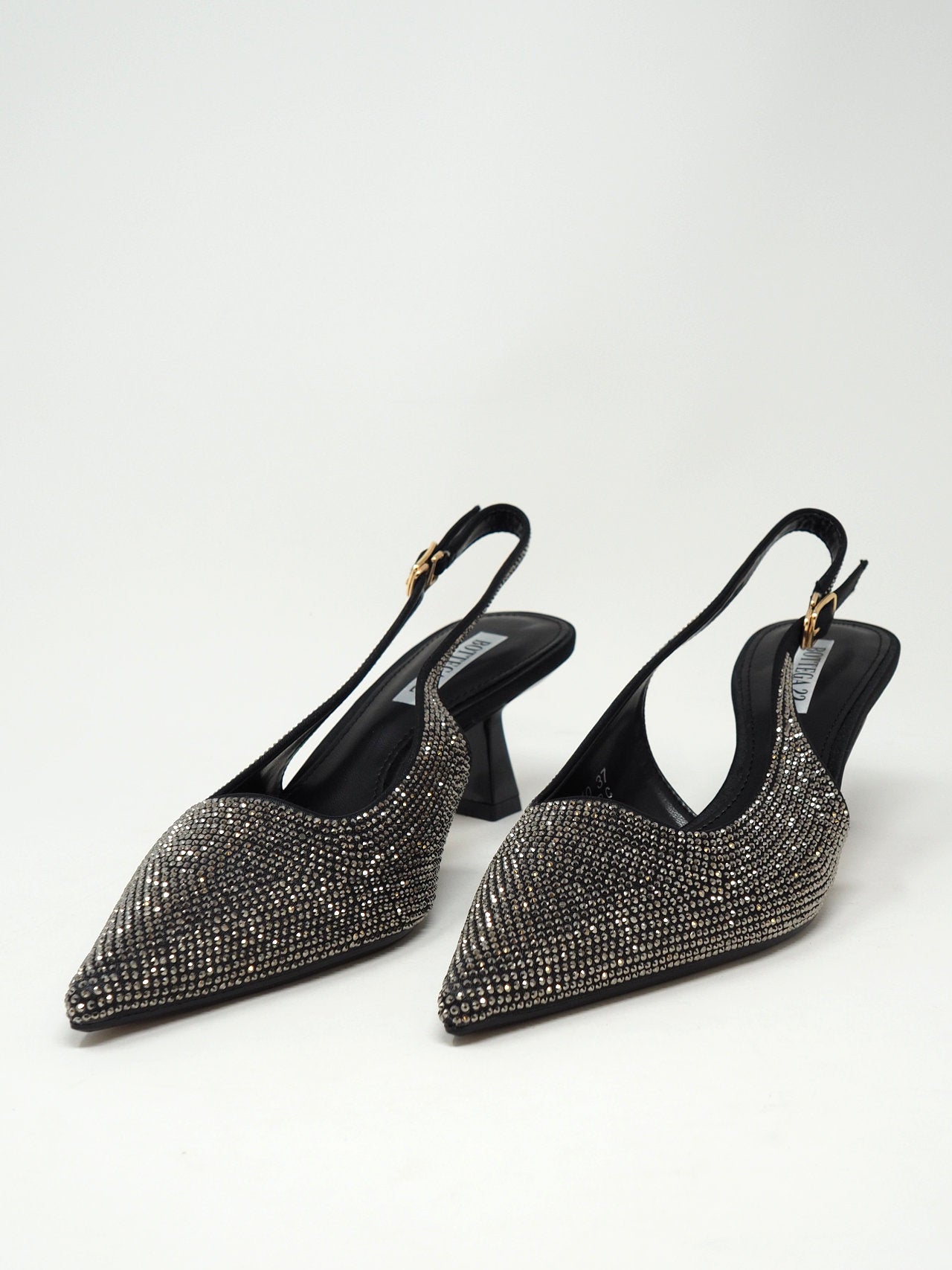 Décolleté slingback strass