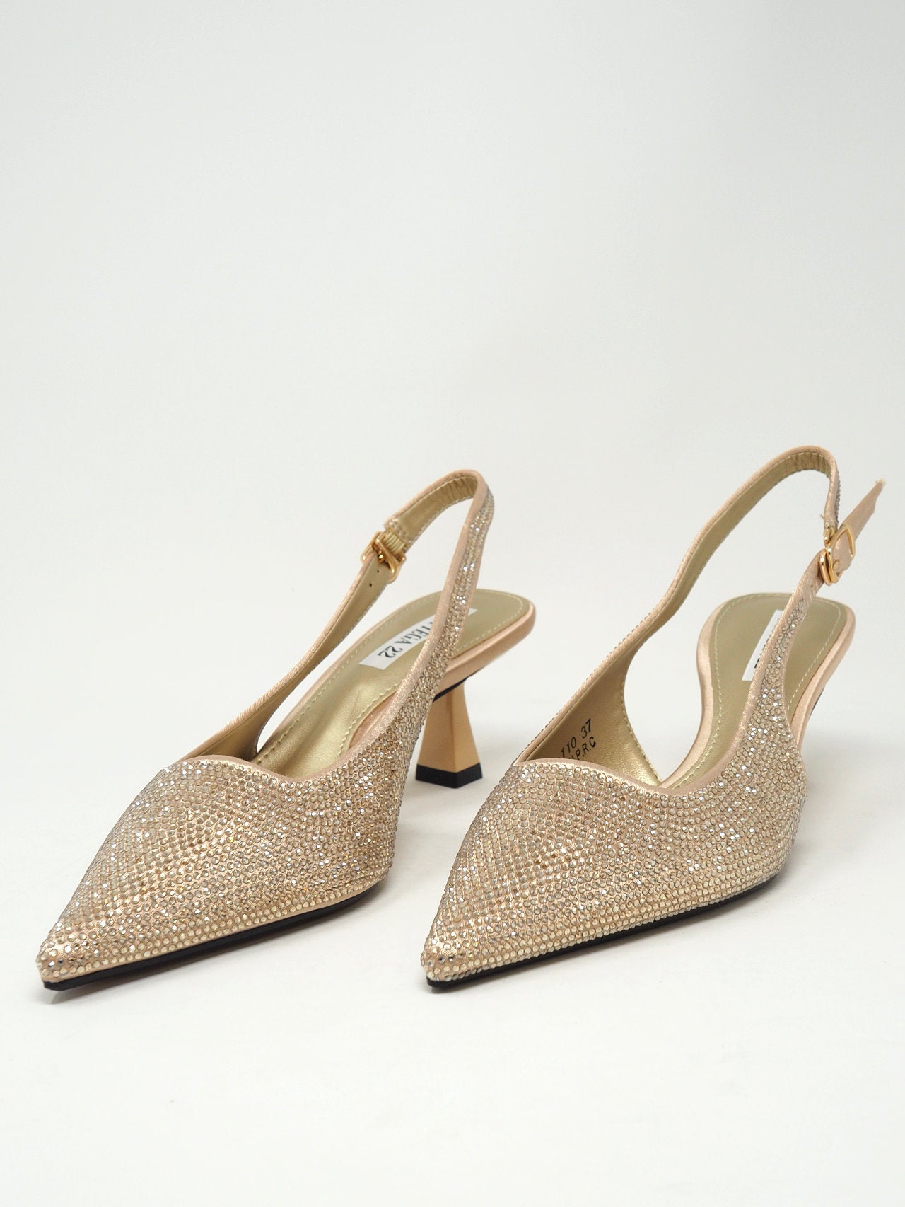 Décolleté slingback strass