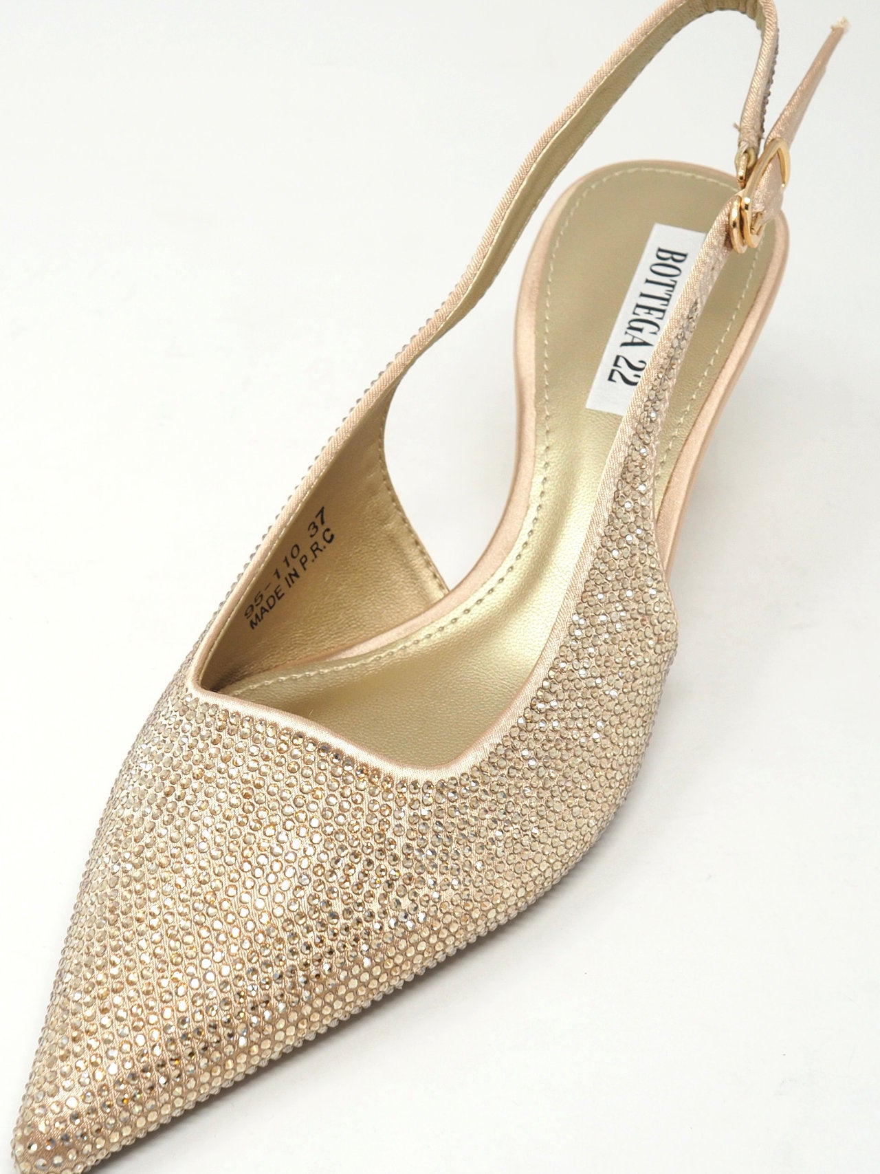 Décolleté slingback strass