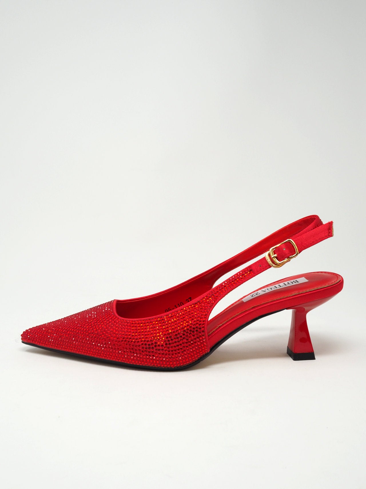 Décolleté slingback strass