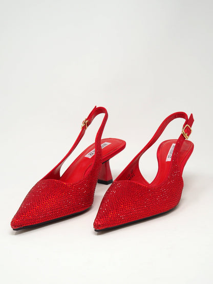 Décolleté slingback strass