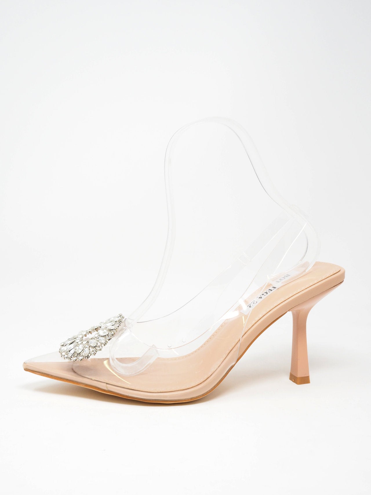 Slingback con diadema di strass