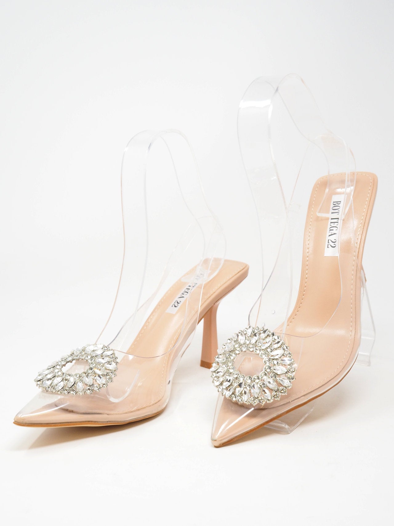 Slingback con diadema di strass