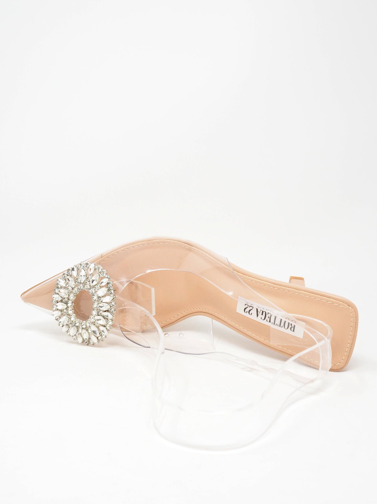 Slingback con diadema di strass