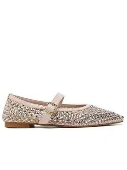 Ballerine a punta con strass