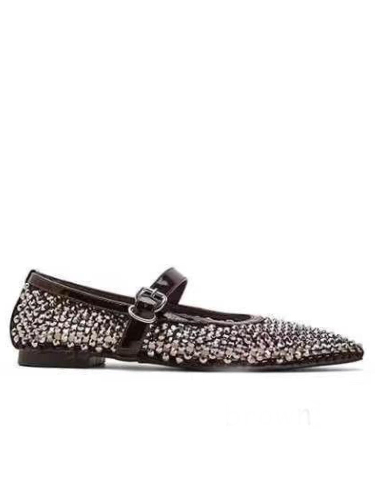 Ballerine a punta con strass