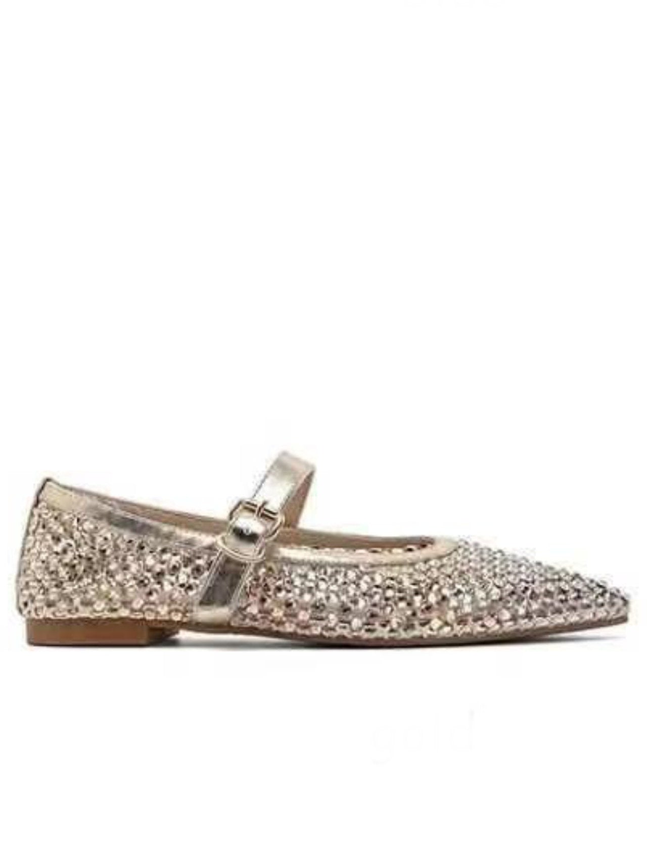 Ballerine a punta con strass