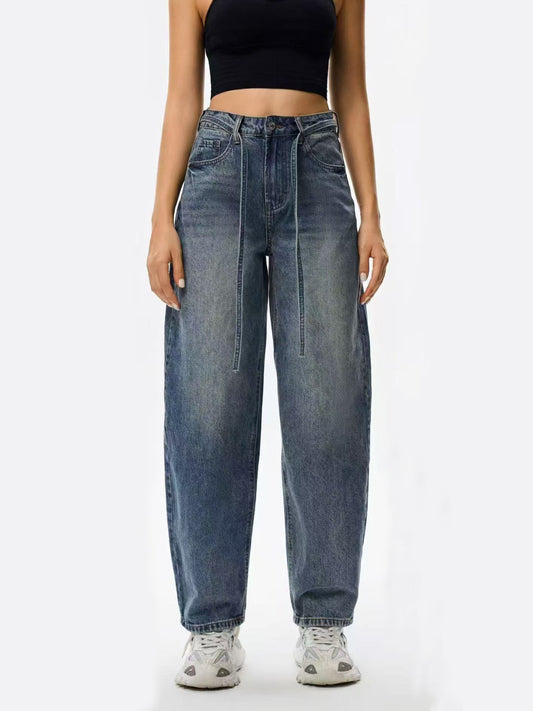 Jeans carpenter con laccio - mom fit