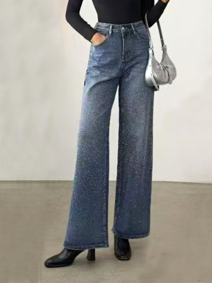 Jeans carpenter con strass