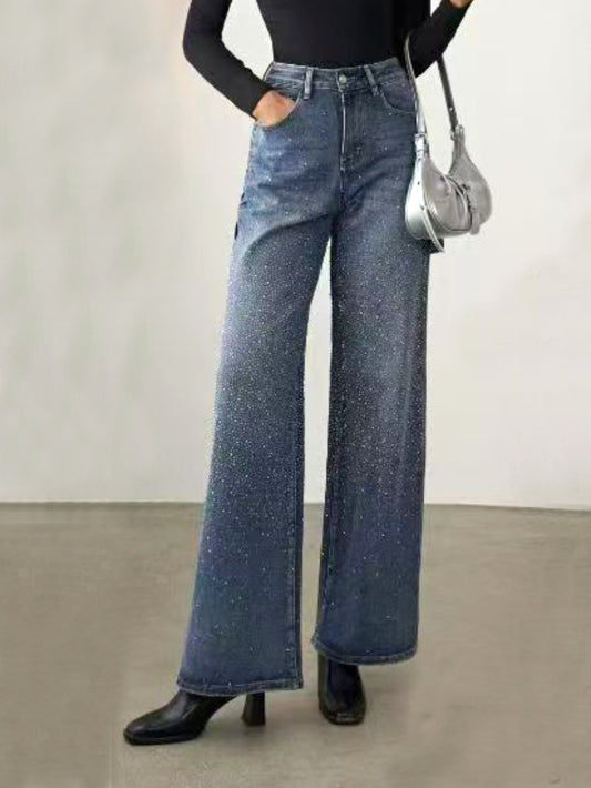 Jeans carpenter con strass